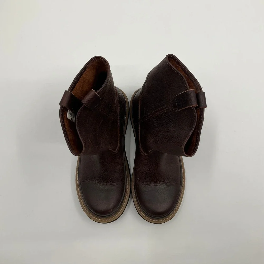 Georgia Boot Wellington Leather Boots Boys 4M Western Gorpcore Americana Farm